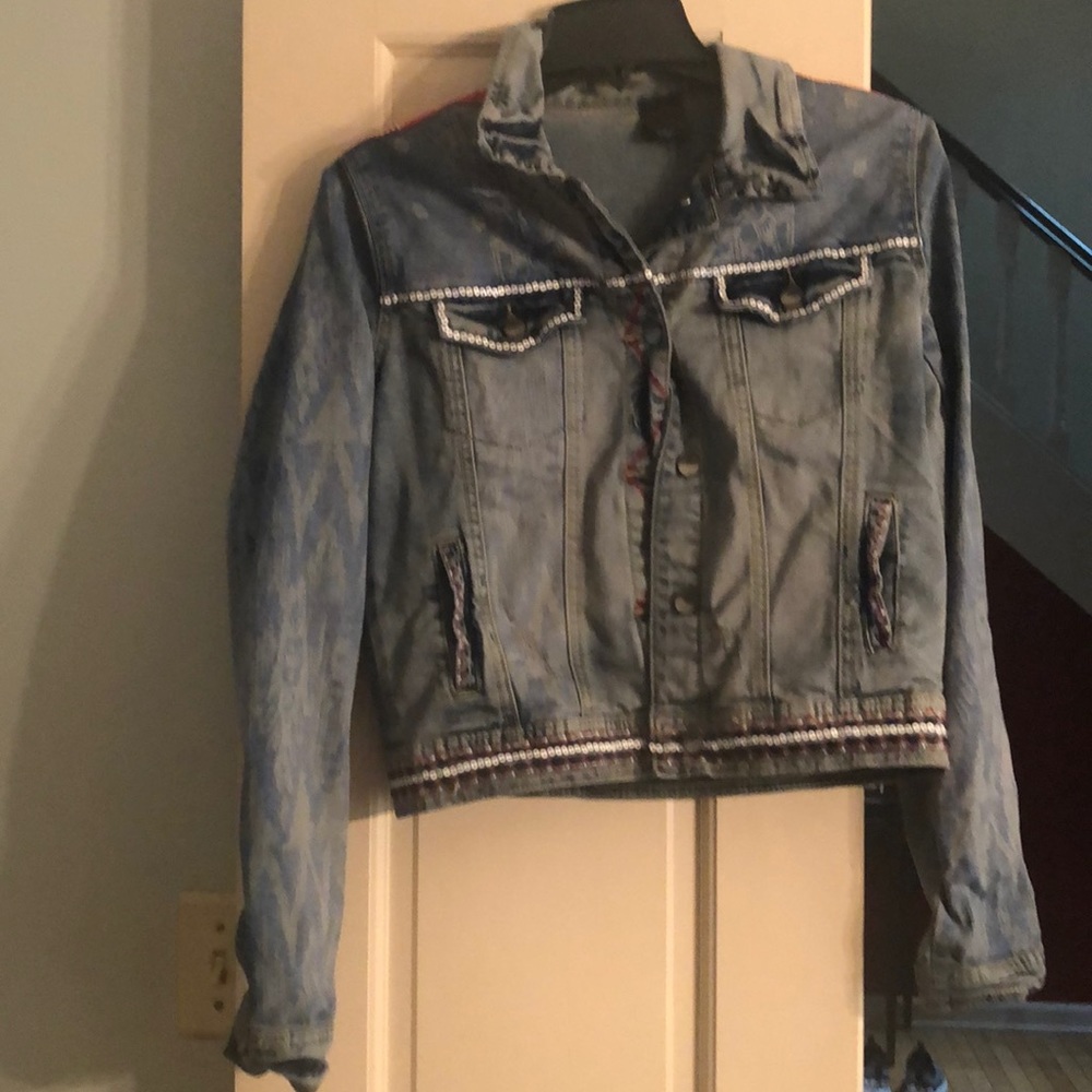 Desigual Jadi Wanita denim embellished jacket